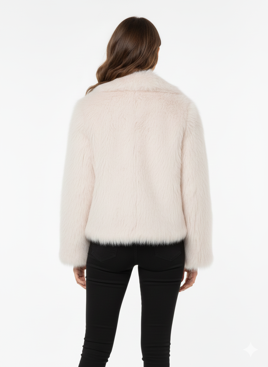 Veste Courte en Fausse Fourrure