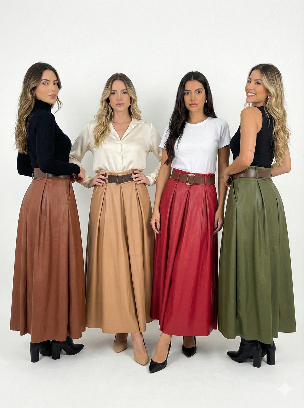 Jupe Longue en Simili-Cuir