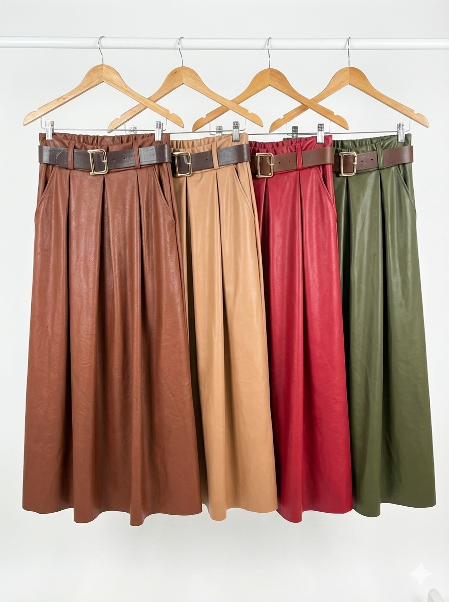 Jupe Longue en Simili-Cuir